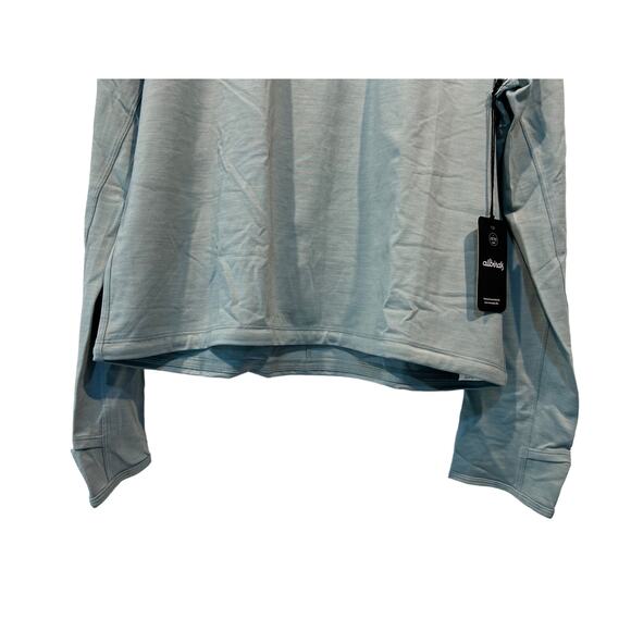 Allbirds Top Wmns Large Quarter Zip Pullover Sweatshirt Mid Layer Run Green NEW - Picture 5 of 12